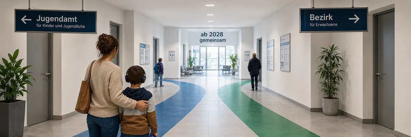 Schaubild: Zuständigkeiten von Jugendamt und Bezirk im Überblick